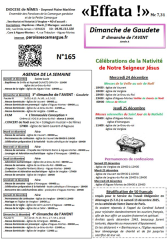 N’ayez de crainte que pour le Dieu vivant ! Effata ! 166