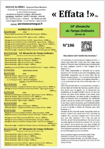 14e Dimanche du Temps Ordinaire 14e Dimanche du Temps Ordinaire